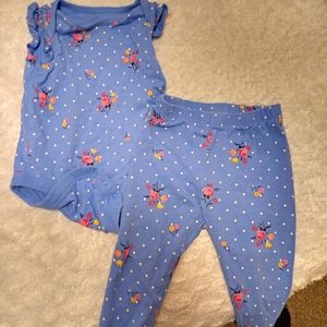 Gap floral matching set 6-12 months